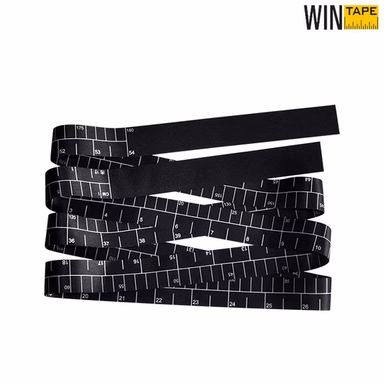 Soft Cool Black Polyester Ribbon Custom Measuring Band